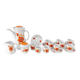 Service Winterling 70s – flamboyant floral orange décor