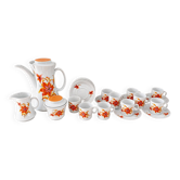 Service Winterling 70’s – flamboyant décor floral orange