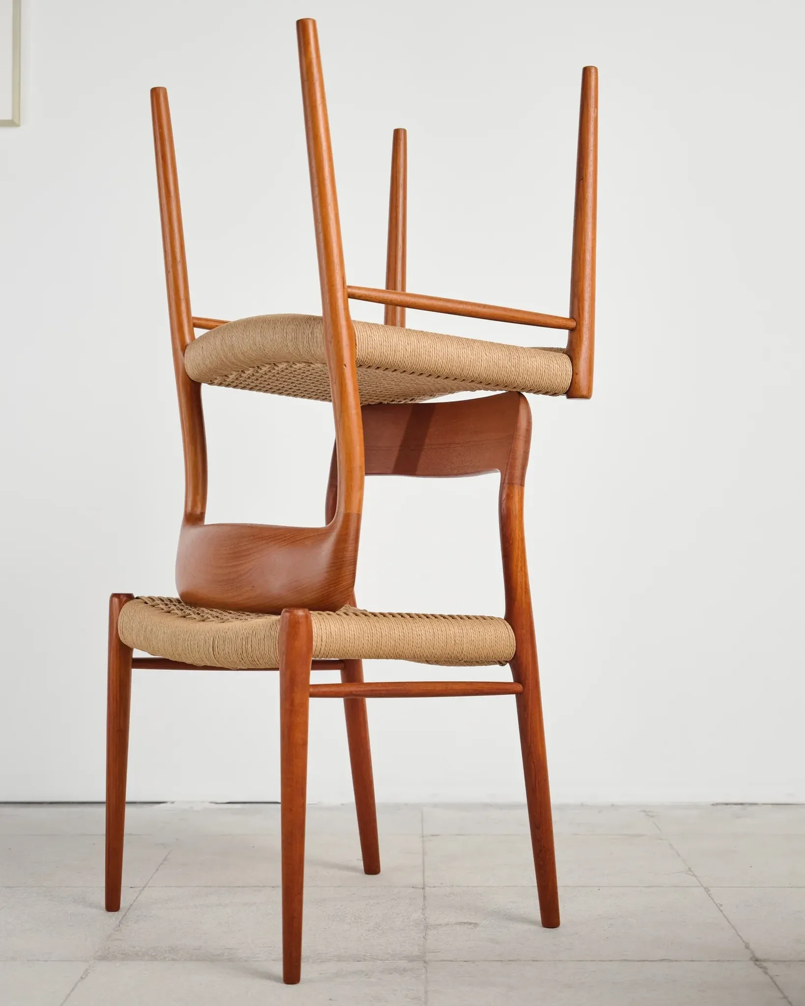 6 chairs model 75 in teak by Niels O. Møller, Denmark, 1950s