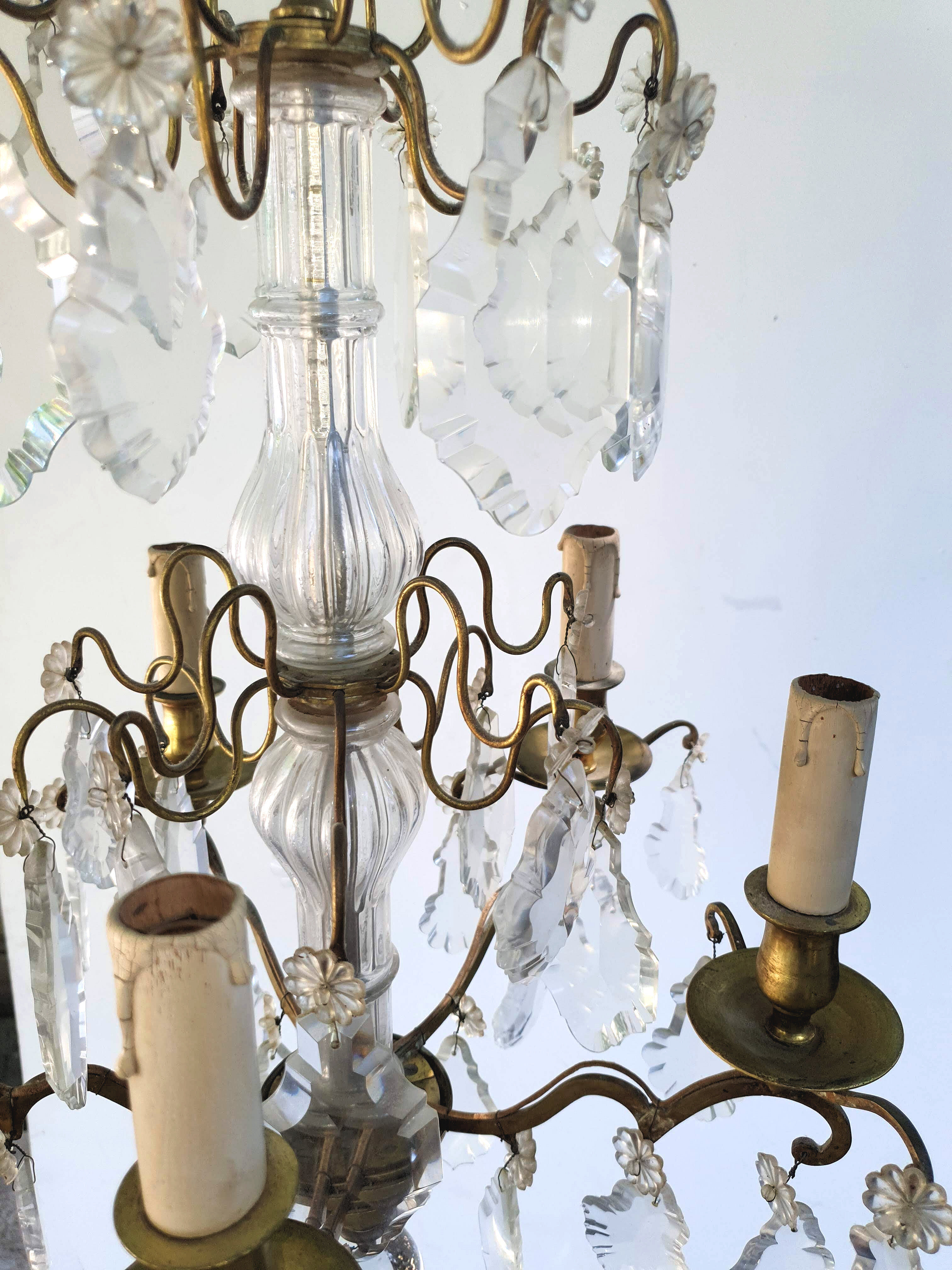 Chandelier with Pampilles style Louis XV France twentieth century
