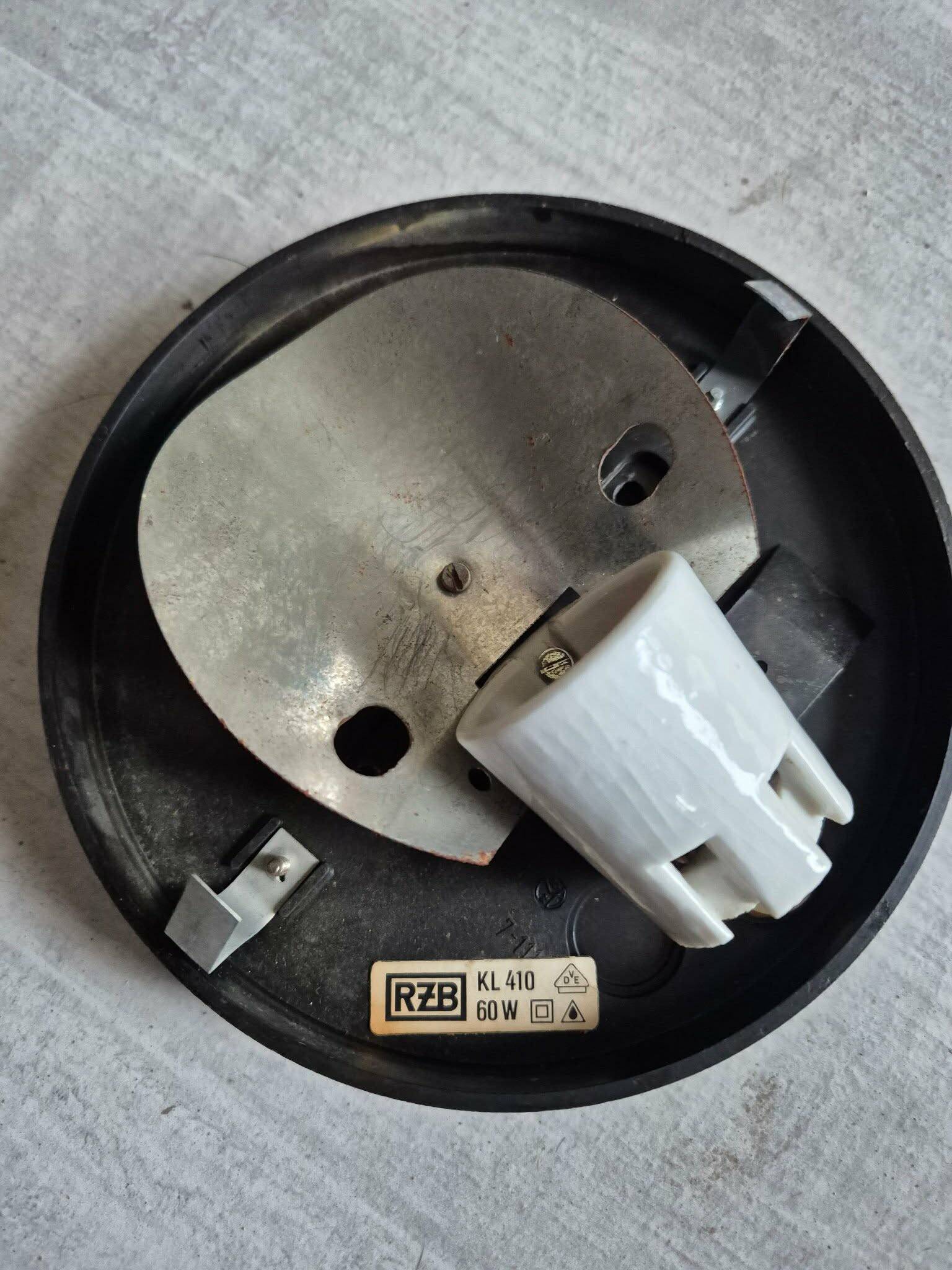 Moulded glass ceiling light from the 60s/70s.