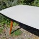 Table basse hêtre et formica années 60