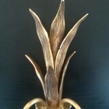 Pair of bronze and brass palm tree sconces