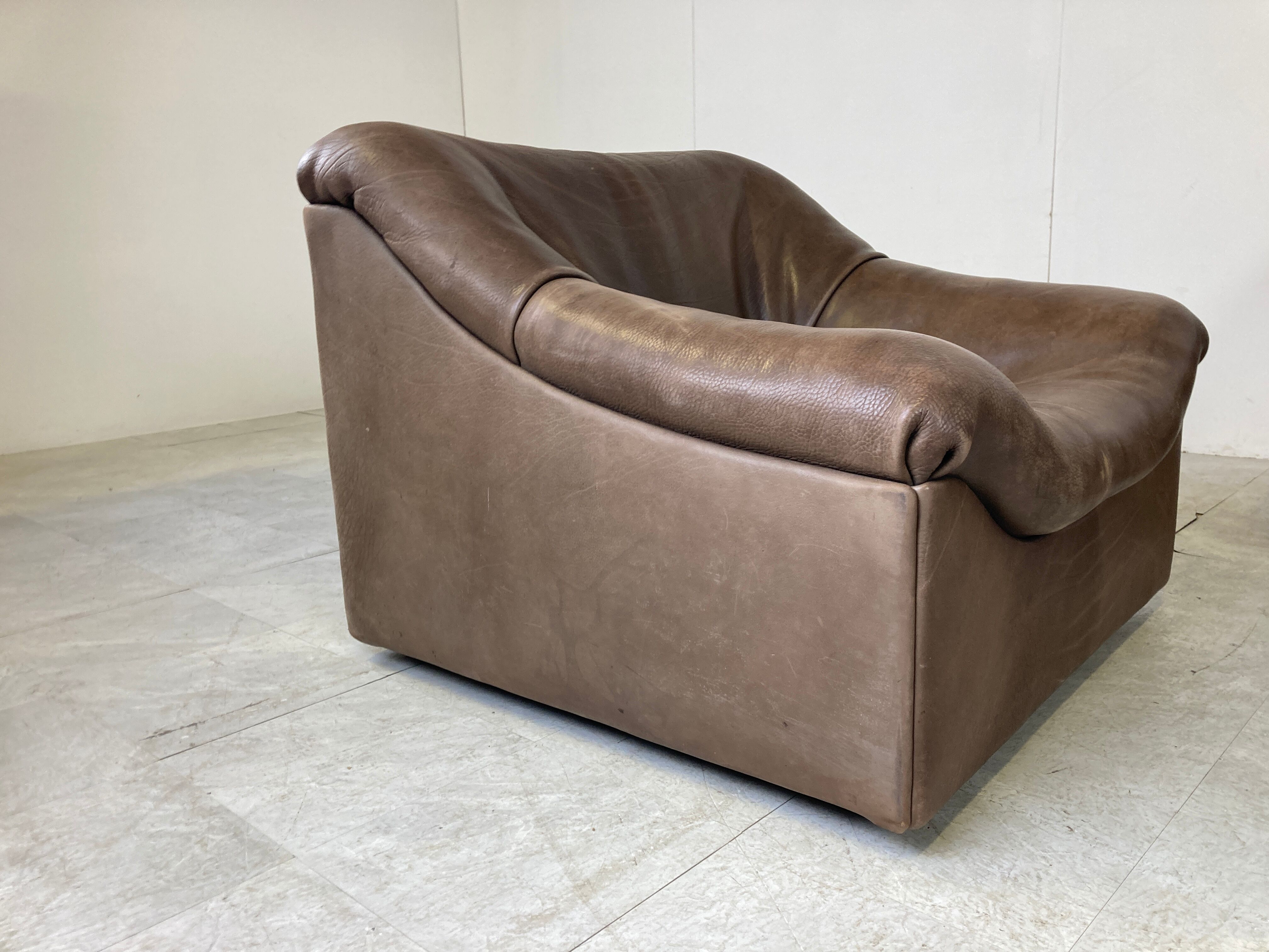 Vintage leather DS46 modular sofa by De Sede, 1970s