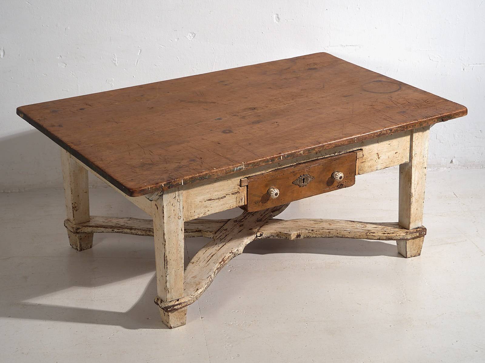 Antique white coffee table (circa 1920)
