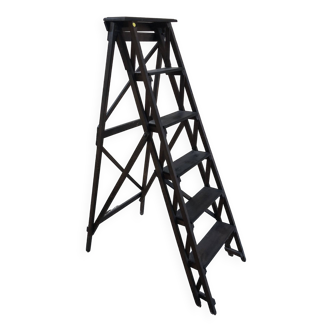 Large old wooden stepladder