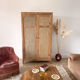 Wardrobe Parisian vintage raw wood bohemian