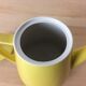 Yellow ceramic teapot, 1950s