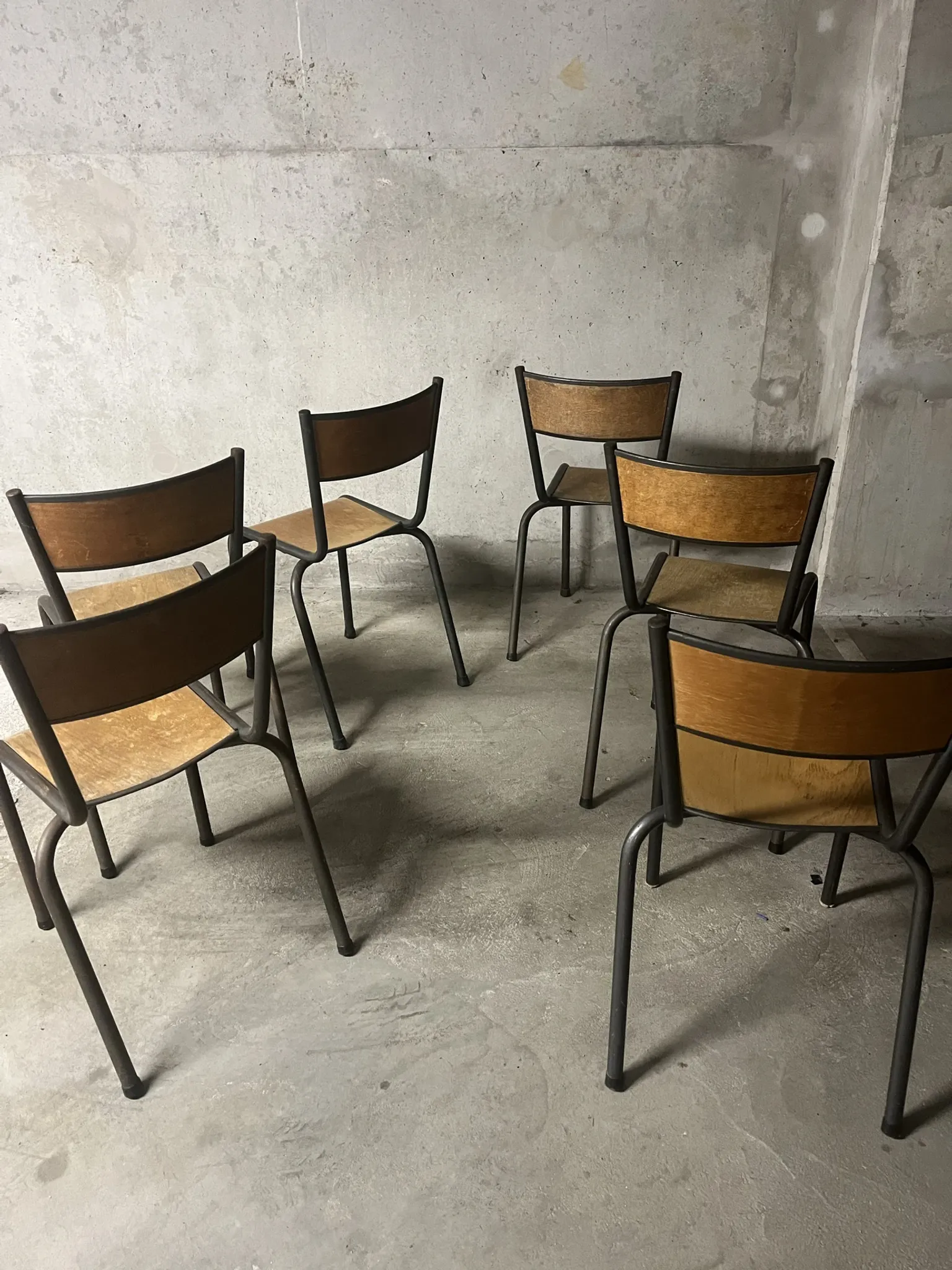 Set of 6 school chairs