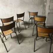 Set of 6 school chairs