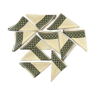 10 vintage napkins 1970