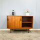Small sideboard with sliding doors, teak, 1960s