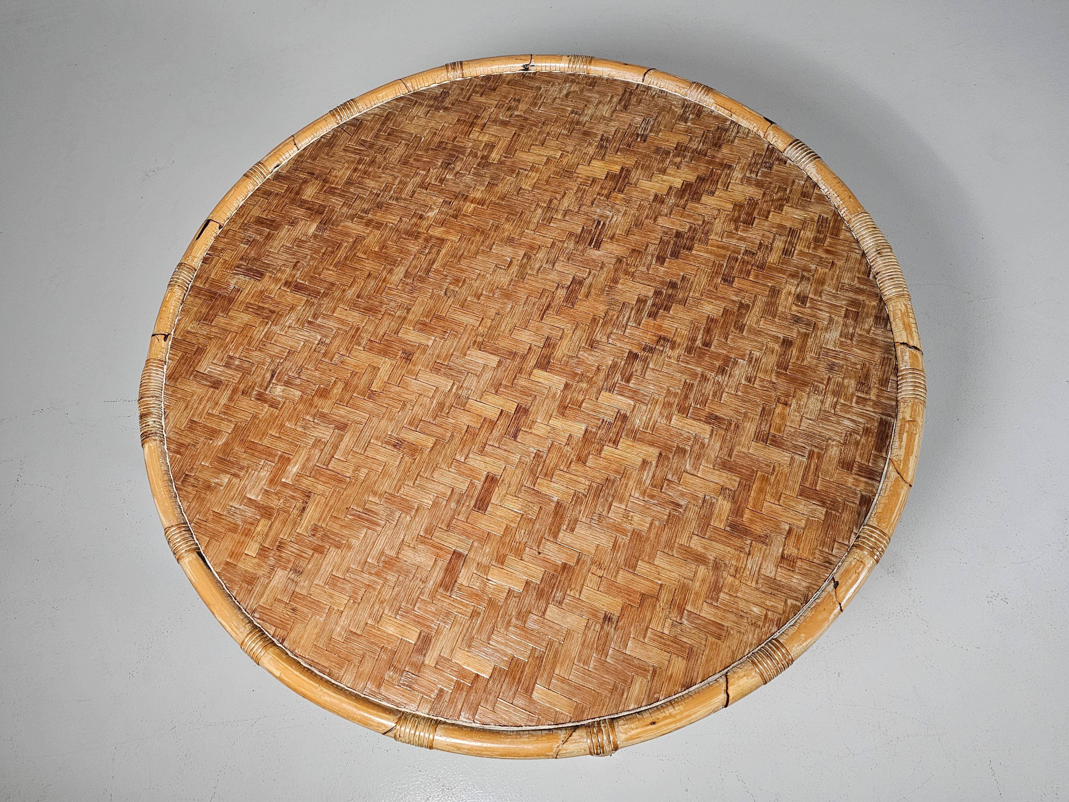 Dining table "patio" in bamboo, Italy, 1960s