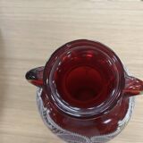 Small red blown vase