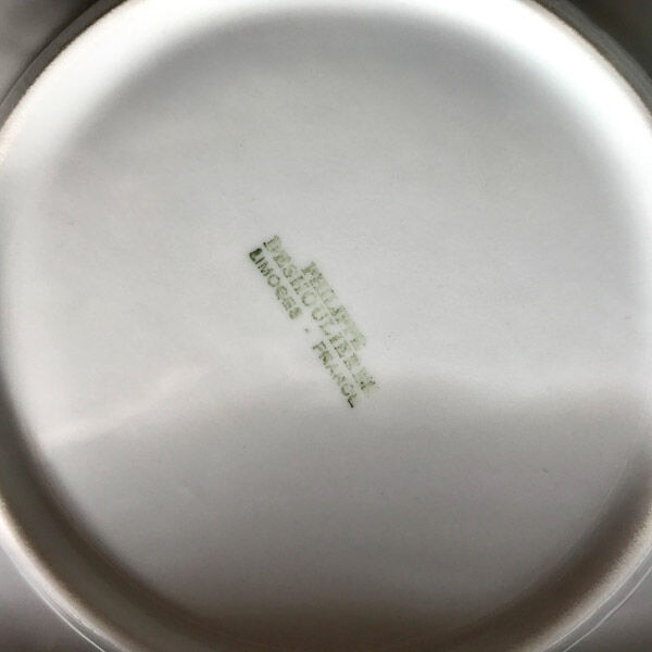 Série de 6 assiettes à dessert en porcelaine de Limoges
