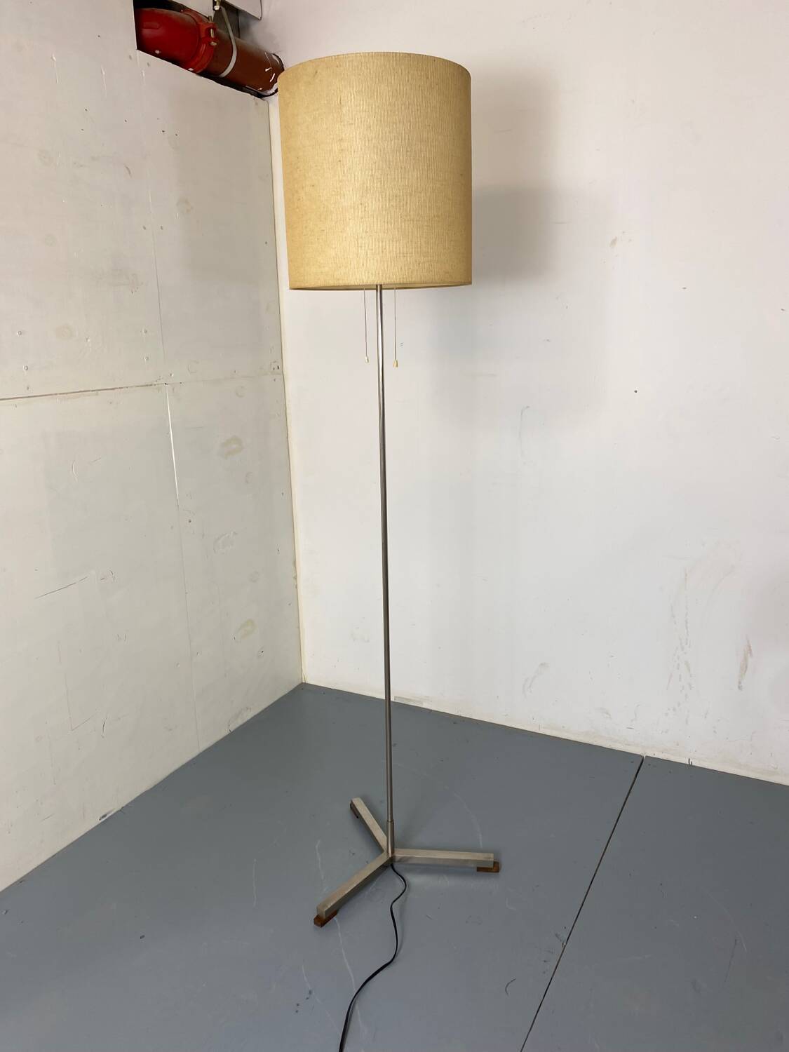 Mid-Century Modernist Steel and Fabric Floor Lamp by Hagoort, 1950s