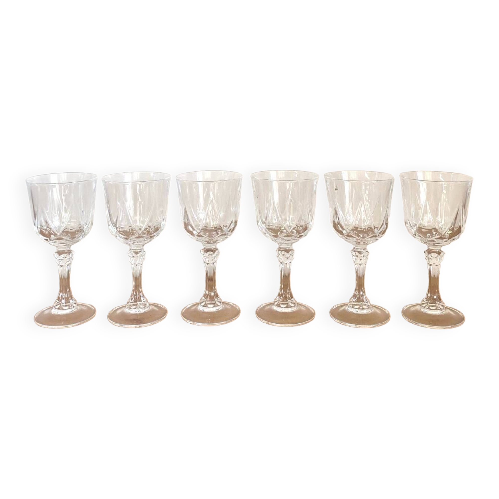 White wine glasses - Cristal d'arques - Auteuil model - Vintage