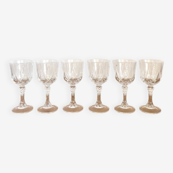 White wine glasses - Cristal d'arques - Auteuil model - Vintage