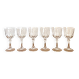 White wine glasses - Cristal d'arques - Auteuil model - Vintage