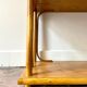Wall shelf in light wood and rattan 1960s