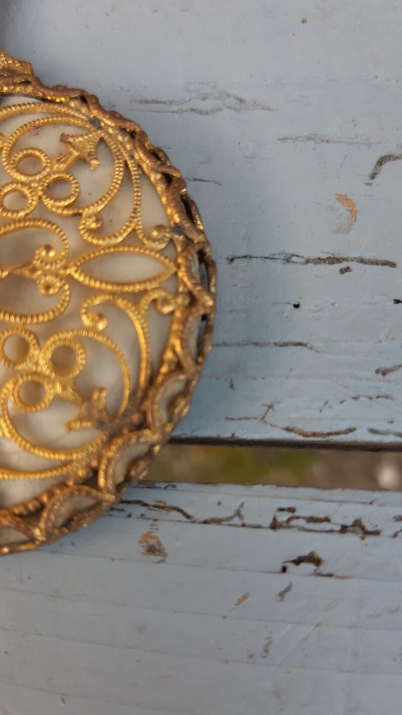 Miroir à main en laiton