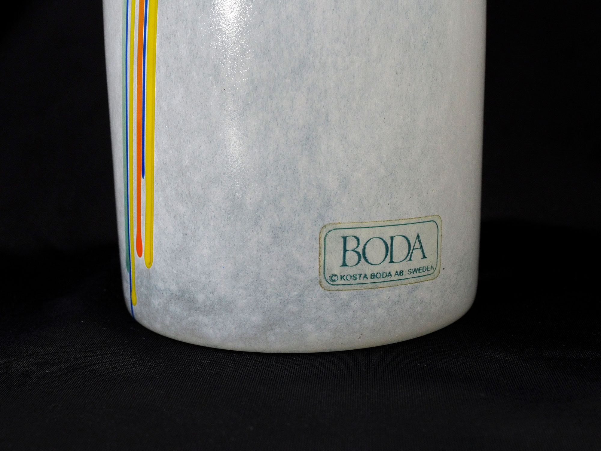 Bertil Vallien for Kosta Boda Vase Rainbow Art Glass