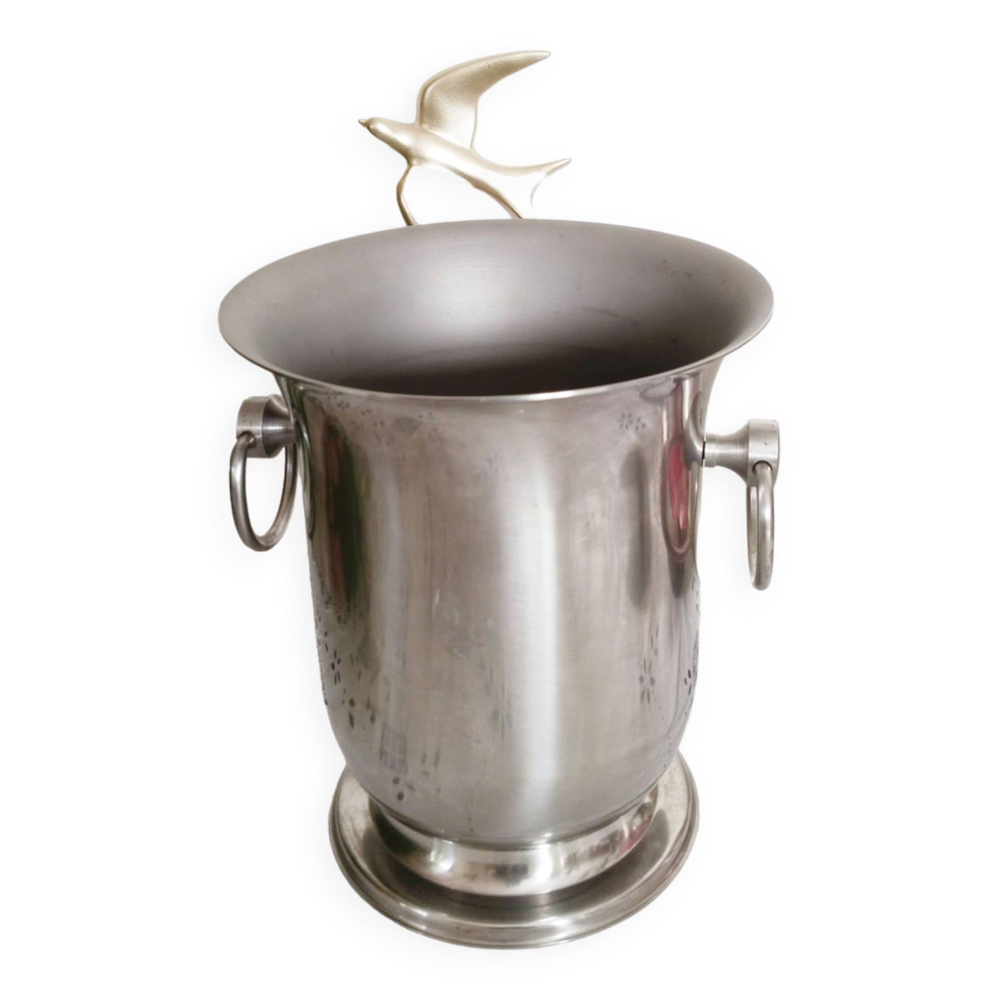 Jean Couzon stainless steel Champagne bucket, ice bucket, cooler