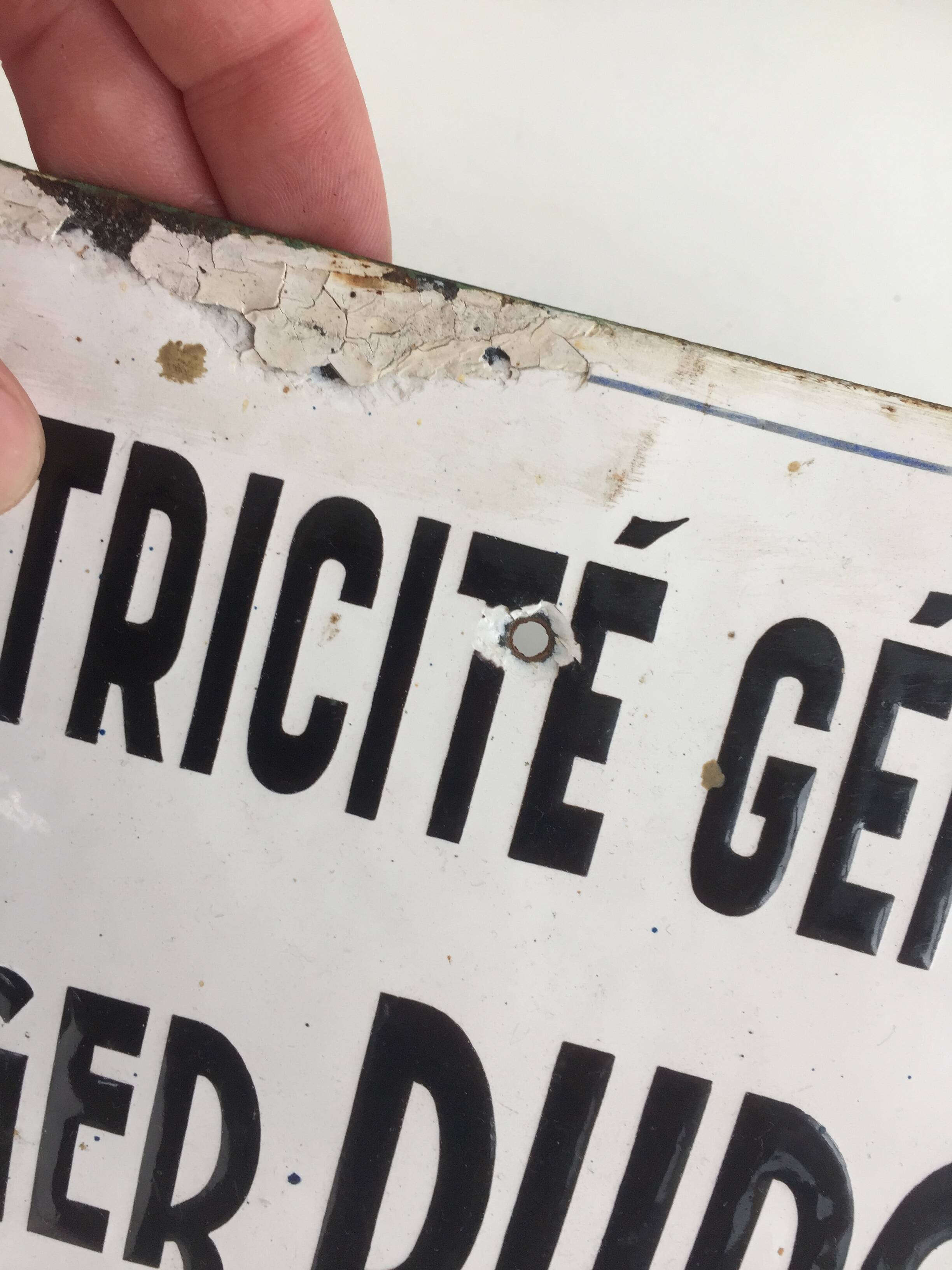 Enamelled plate general electricity