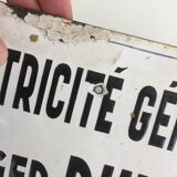 Enamelled plate general electricity