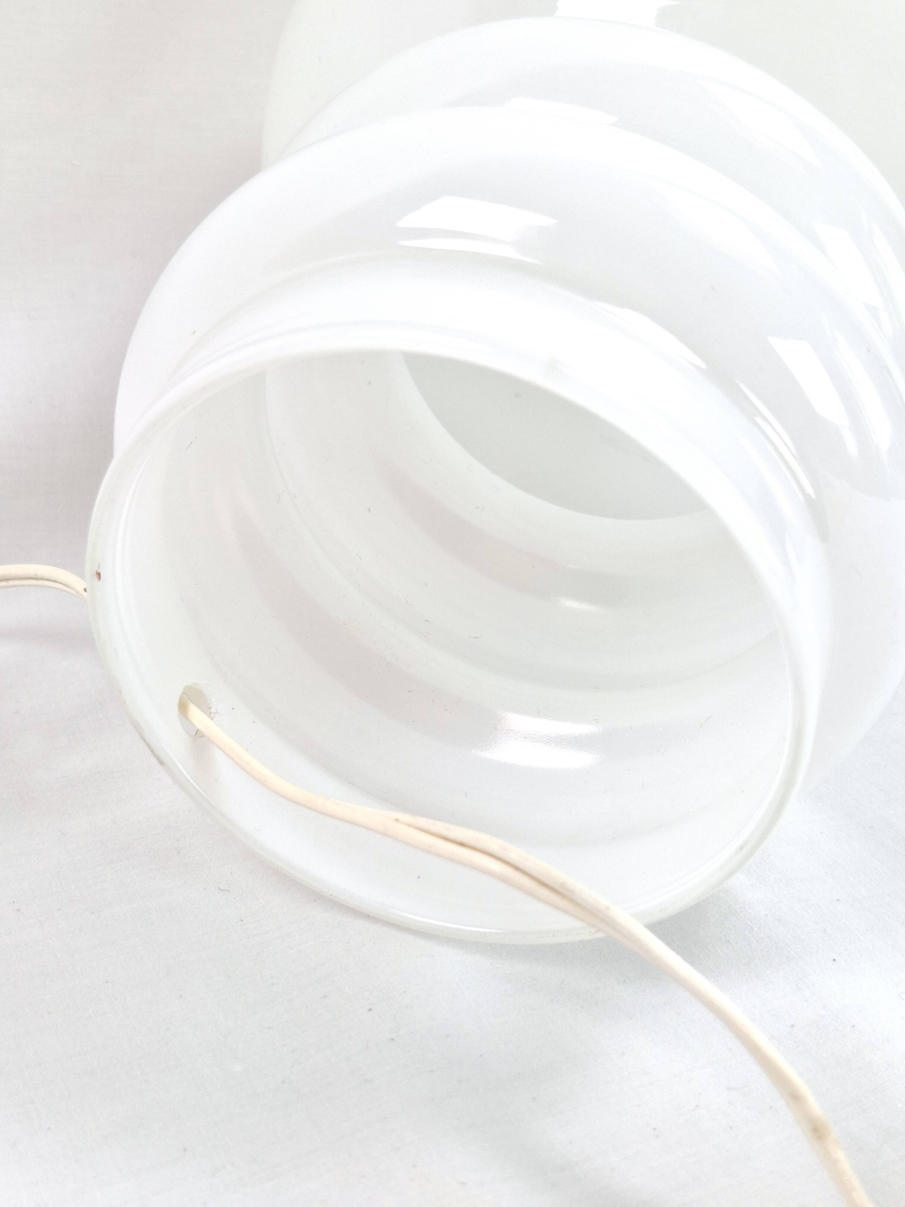 Lampe verre 70s vintage space age art déco