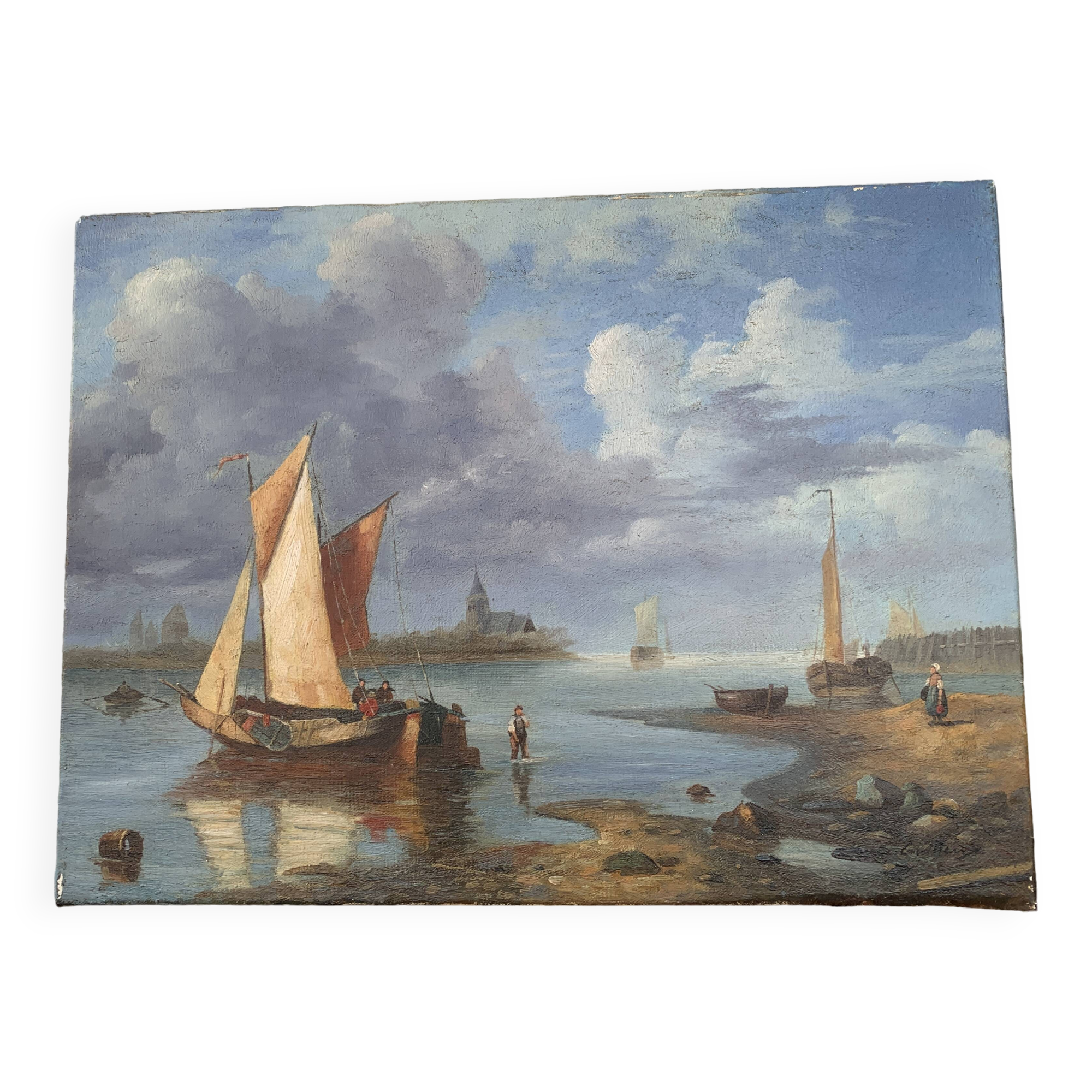 Beautiful painting Marine E. Guilleux