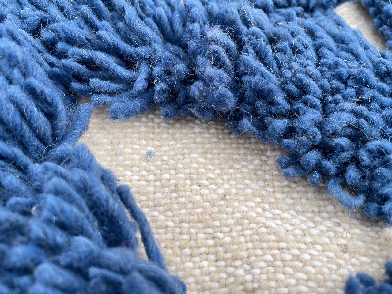 Handmade natural Berber rug 3x2 m