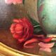 Oil on panel, "Bouquet of peonies" by G. Cordier, 20th