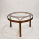 Tables basses gigognes en verre et teck