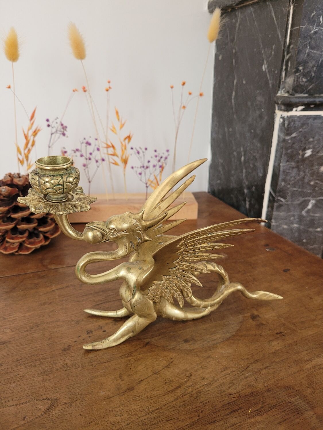 Bronze chandelier dragon no. 1