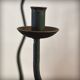 Pair of postmodern brutalist candlesticks in wrought iron, France, 1980s