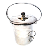 Seau à glaçon vintage en métal argenté glaceur rafraichisseur glace bar