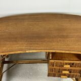 Vintage rattan desk 1960