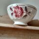 Ceramic bowl with pink flower décor