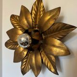 Golden flower wall light from the 70s