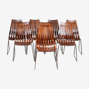 Rosewood Dining Chairs by Hans Brattrud for Hove Møbler, 1960s, Set of 8