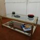 Table basse en verre esprit Jansen & Pierre Vandel années 60