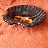 Shell cut from the 50s and 60s, Desvres ceramics by Gabriel Fourmaintraux
