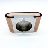 Large plexiglass and chrome ashtray by “Michel Dumas”, 1970s