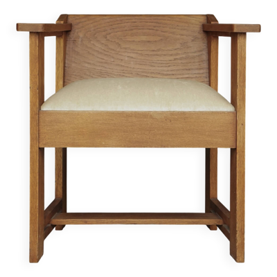 Fauteuil de l'École de La Haye moderniste attribué à Frits Spanjaard, années 1920.