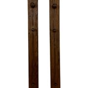 2 portemanteaux muraux danois vintage en teck
