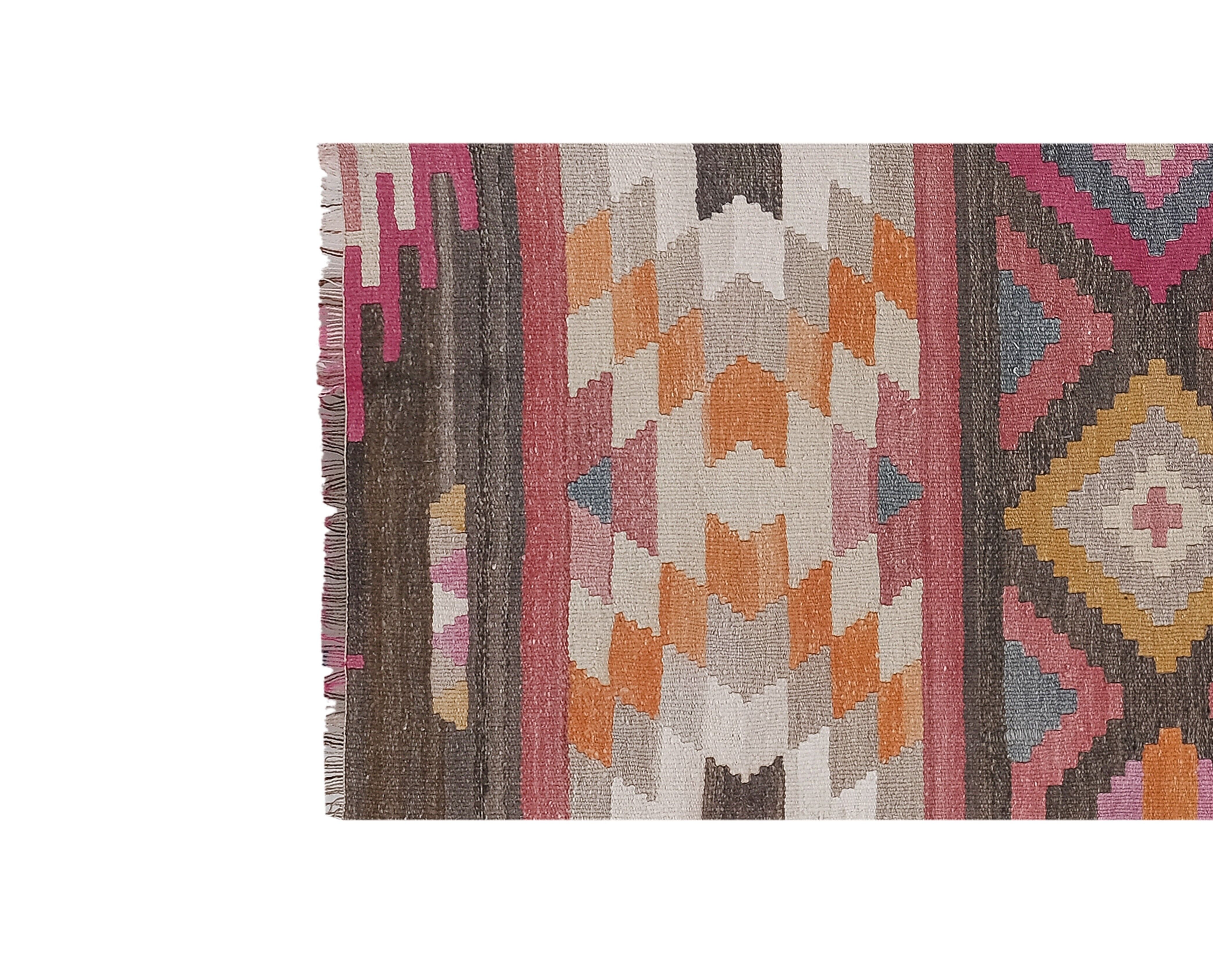 Vintage Turkish rug from Oushak, hand-woven 78x274 cm