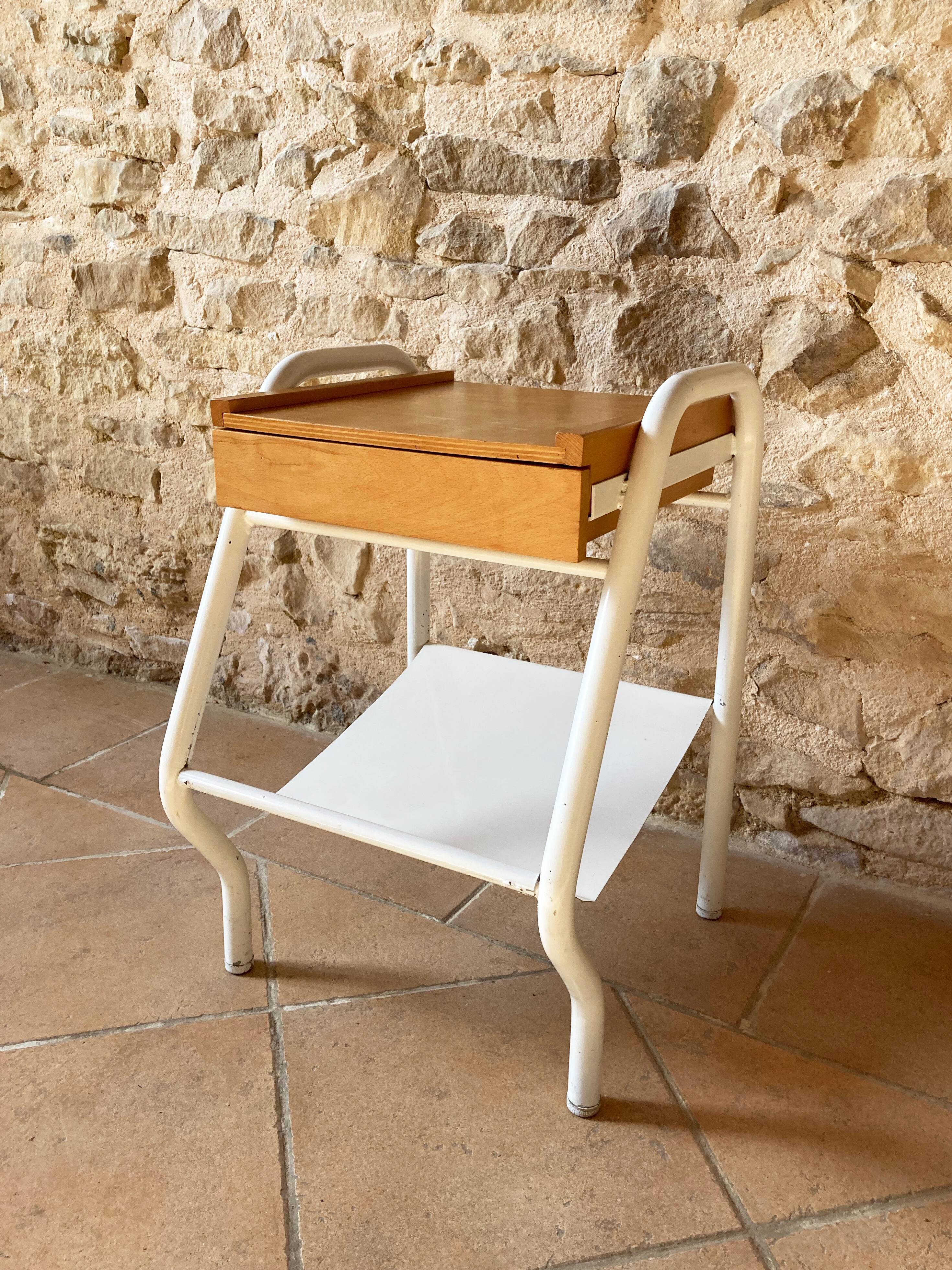 Bedside table attributed to Jacques Hitier, 1950s