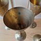 Lot 5 Calisse Verre En Laiton