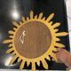 Large witch's eye sun mirror dia 52cm curved vintage 1960
